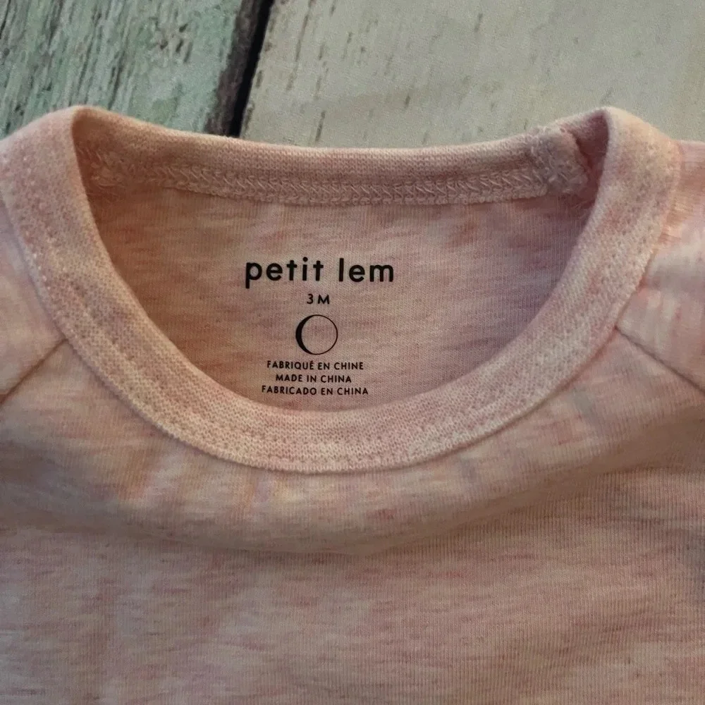 2-Piece PETIT LEM Solid Diaper Shirt and Knit Leggings Set, 3 mos, NWT